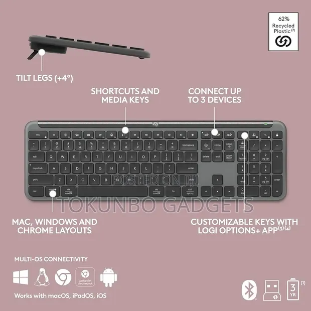 Logitech Signature Slim Bluetooth Keyboard (London Used) - 1