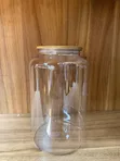Manyan Gilashin Ajiye Abinci na PET Mai Juriya (6L & 3.9L) da Murfin Katako - 1
