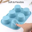 6-Cup Silicone Cupcake Baking Mould - 2