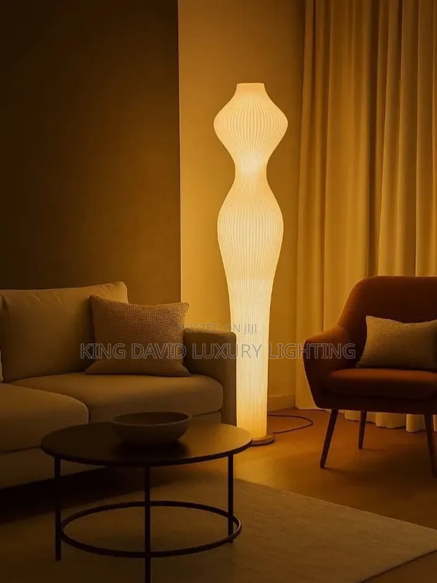 Sculptural Wavy Column Floor Lamp - 1