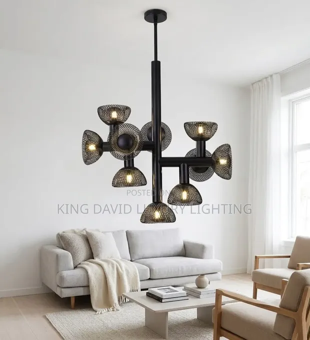 Modern Multi-Head Mesh Sputnik Chandelier - 1