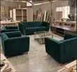 Premium Emerald Green 7-Seater Velvet Sofa Set - Abuja - 4