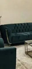 Premium Emerald Green 7-Seater Velvet Sofa Set - Abuja - 5