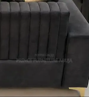 Premium 7-Seater Black Velvet Sofa Set Mai Kafar Zinariya | Abuja