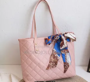 Classy Brown Women's Shoulder Tote Bag with Scarf