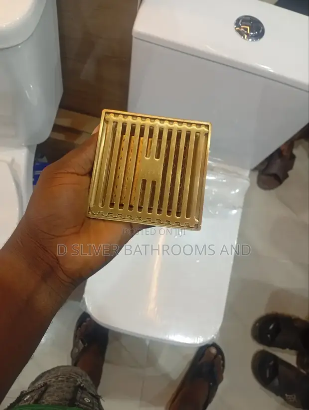 Luxury Gold Floor Drainage / Shower Drain Cover - Premium Bathroom - 1