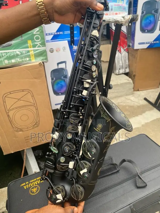 Luxury Yamaha Black Gold Professional Alto Saxophone - 1