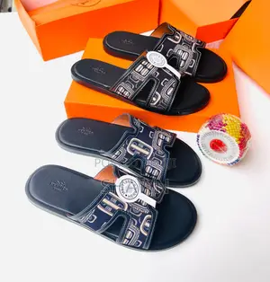 Hermes Luxury Leather Slippers