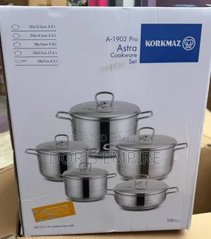 Korkmaz 10-Piece Stainless Steel Pot Set