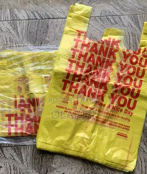 Yellow Thank You Nylon Bags (Medium)