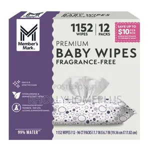 Member's Mark Baby Wipes (1152 Guda)