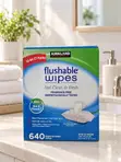 Kirkland Signature Flushable Wipes Fragrance-Free 640ct - 2