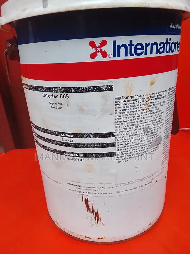 Interlac 665 Signal Red Paint - 5L - 1