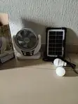 4-in-1 Fan mai Amfani da Hasken Rana tare da Fitilar LED - 1