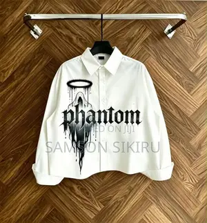 Phantom Long Sleeve Shirt - Black, Oversized Fit