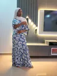 Maxi Floral Blue and White Dress - 3