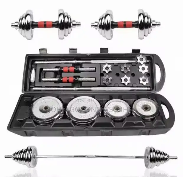York 30kg Karfe Dumbbells (Sabon Sama) - 1