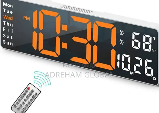 Big Digital LED Wall Clock with Remote - 1