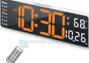 Big Digital LED Wall Clock with Remote