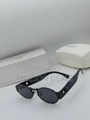 Versace Men's Oval Sunglasses - Black
