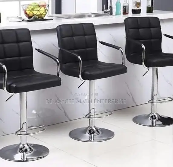 Kujerun Bar masu Hydraulic tare da Juyawa 360 & Footrest - 1