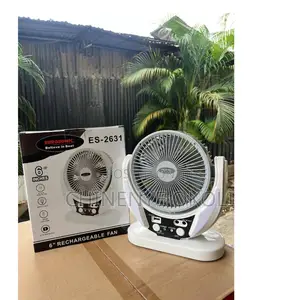 Eurosonic ES-2631 6-Inch Rechargeable Fan with LED Light