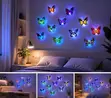 3D Butterfly LED Multicolor Wall Sticker - 3