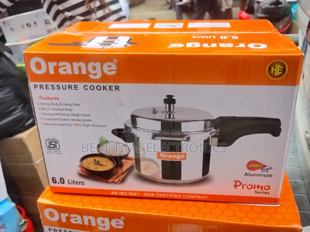 Quality 6L Orange Pressure Cooker - 1