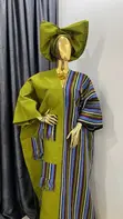 Aso Oke Bubu Gown and Two Piece Set - 4