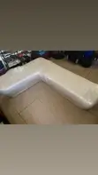 Brand New Luxury Cream L-Shape Sectional Sofa - 1
