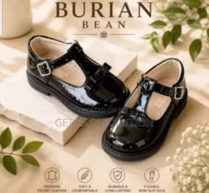 Quality Children's School Shoes - Black Patent Bow