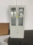 Half Glass Metal Office Bookshelf - Gray - 1