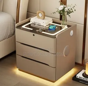 Smart Nightstand: Wireless Charger, Bluetooth Speaker, Password Lock