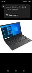Lenovo ThinkPad E15 Laptop - Intel Core i5, 8GB RAM, 256GB SSD - 2