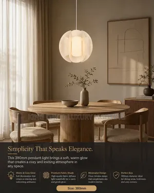 Proudome Beige Layered Canvas Pendant Light