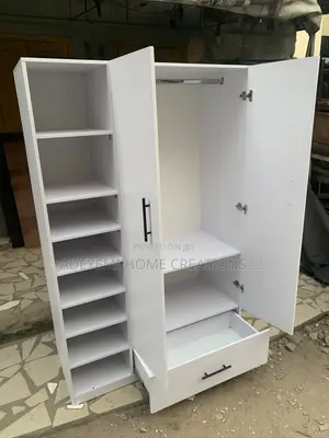 Premium Off-White HDF Wardrobe - Modern & Durable