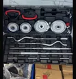 55kg Chrome Dumbbell Set with Kettlebell Handles - 1
