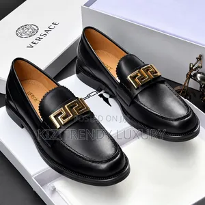 Versace Men's Leather Flats Shoes