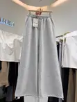Premium Grey Wide-Leg Fleece Joggers - 1