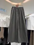 Premium Grey Wide-Leg Fleece Joggers - 3