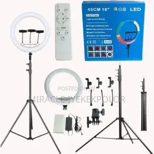 22" LED Ring Light with Tripod & 3 Phone Holders