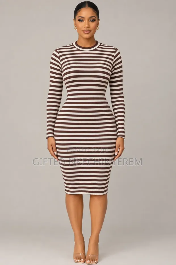 Nija Made Wears Luxury Rib-Knit Gown - 1
