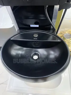 Matt Black Wall Hung Wash Hand Basin