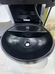 Matt Black Wall Hung Wash Hand Basin - 1