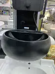 Matt Black Wall Hung Wash Hand Basin - 2