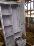 Wardrobe Indoor Cabinet with Marble Effect - 2