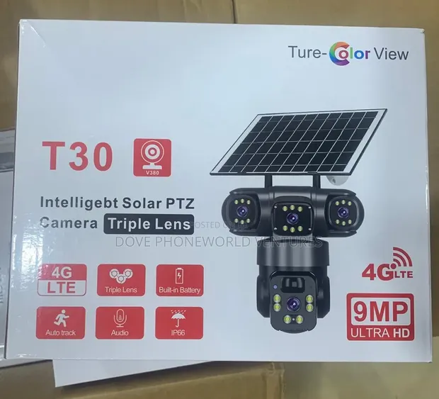 Intelligent Solar PTZ Camera Triple Lens - 1