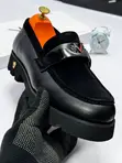Versace Men's Black Leather Suede Medusa Loafers - Boxed - 2