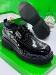 Bottega Veneta Takalmi Na Maza Na Bakin Fata Na Patent Leather Lace-Up - Sabon Abu - 3