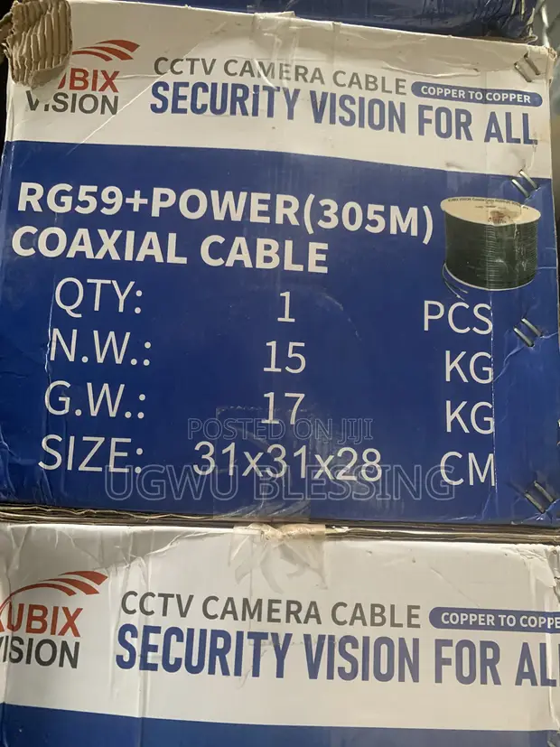 Kubix Vision RG59 Power Coaxial Cable (305m) - 1